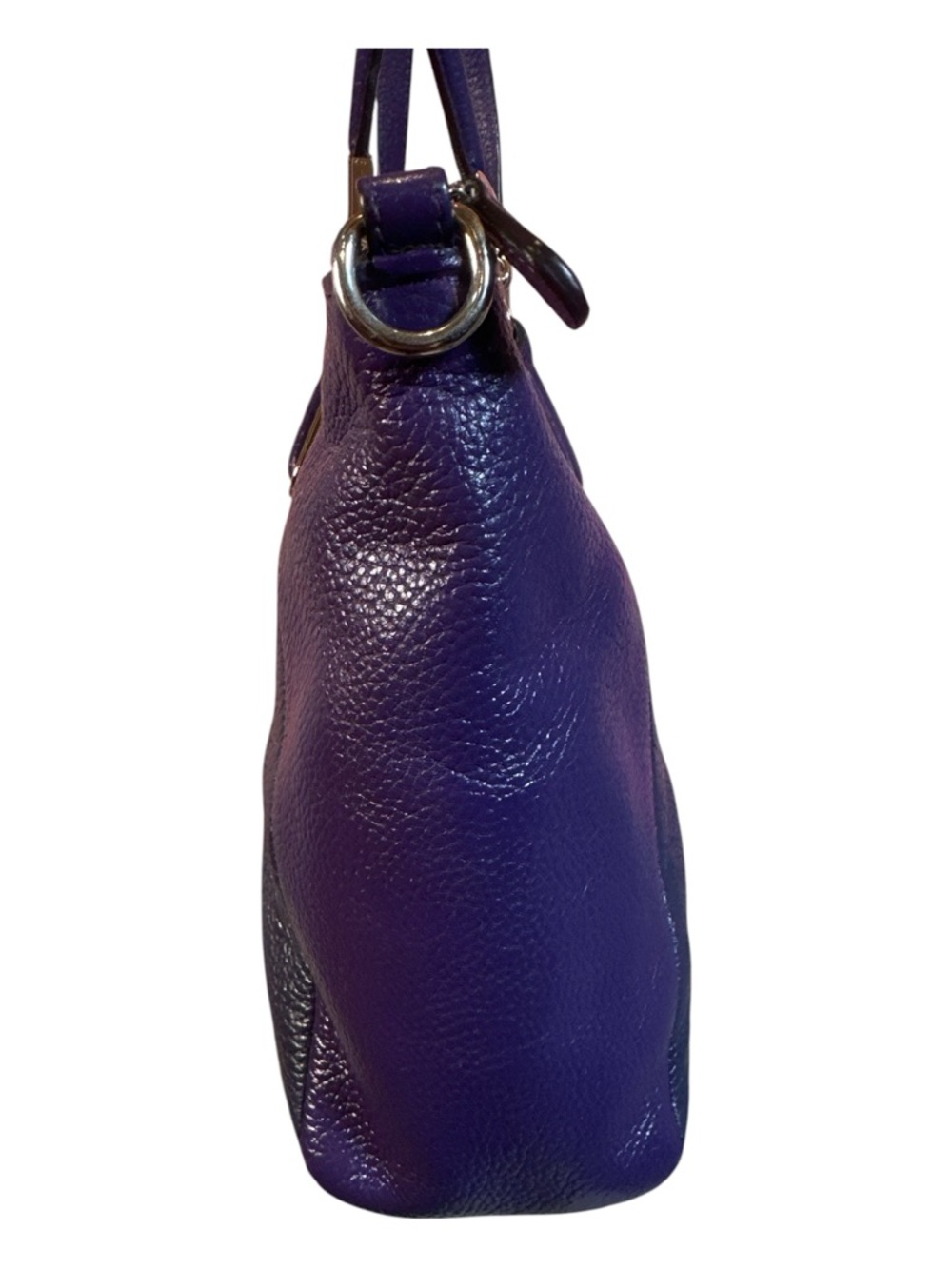 COACH Like New Kelsey Two Toned Blue & Purple Pebbled Leather Satchel - Picture 4 of 15